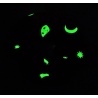 Glow in the Dark Pink Moon and Stars Scrunchie