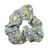 Glow in the Dark Grey Floral Scrunchie
