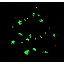 Glow in the Dark Grey Floral Scrunchie