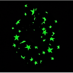 Glow in the Dark Red Star Scrunchie