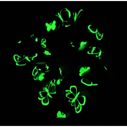Glow in the Dark Teal Butterfly Scrunchie