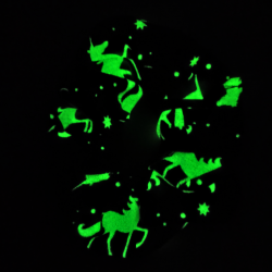 Glow in the Dark Blue Unicorn Scrunchie