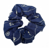 Navy Nautical Hair Scrunchie