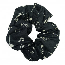 Black & White Music Scrunchie
