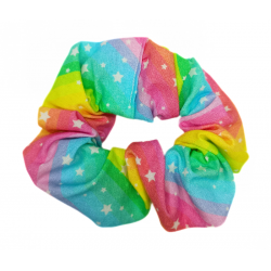 Rainbow Galaxy Star Scrunchie