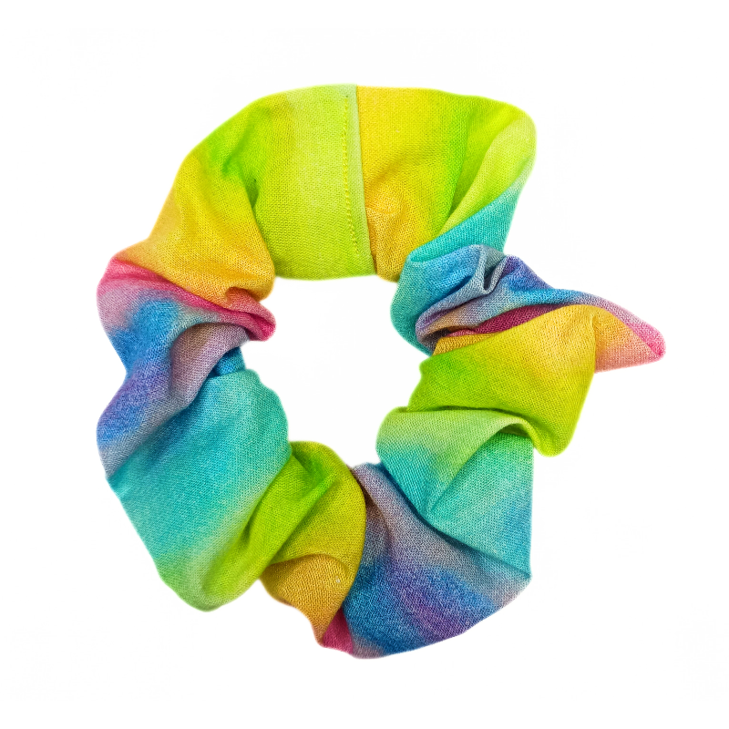 Rainbow Watercolour Scrunchie