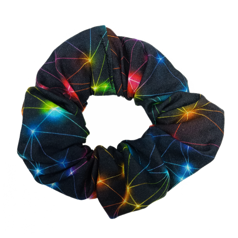 Rainbow Cosmos Scrunchie