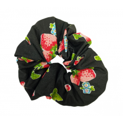 Black Strawberry Scrunchie
