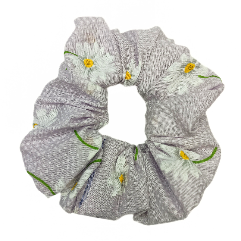 Lilac Daisy Scrunchie