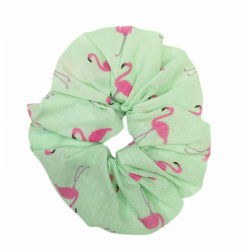 Mint Flamingo Scrunchie