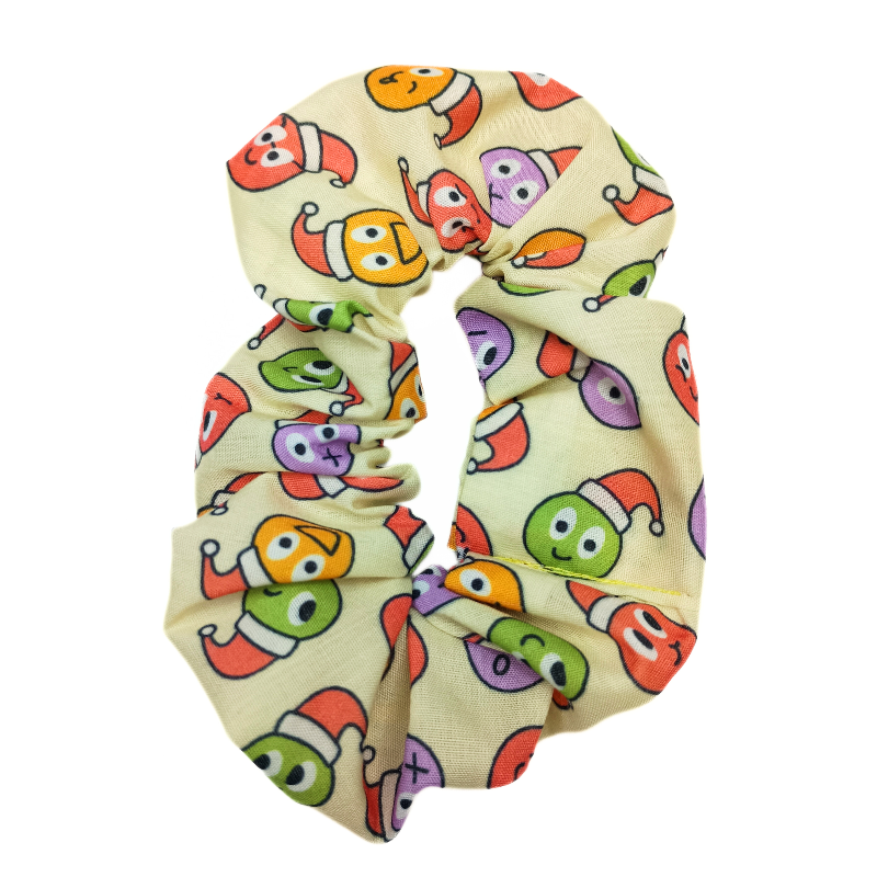 Silly Faces Christmas Scrunchie