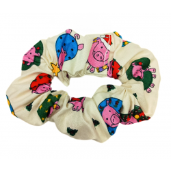 Pigs Christmas Scrunchie