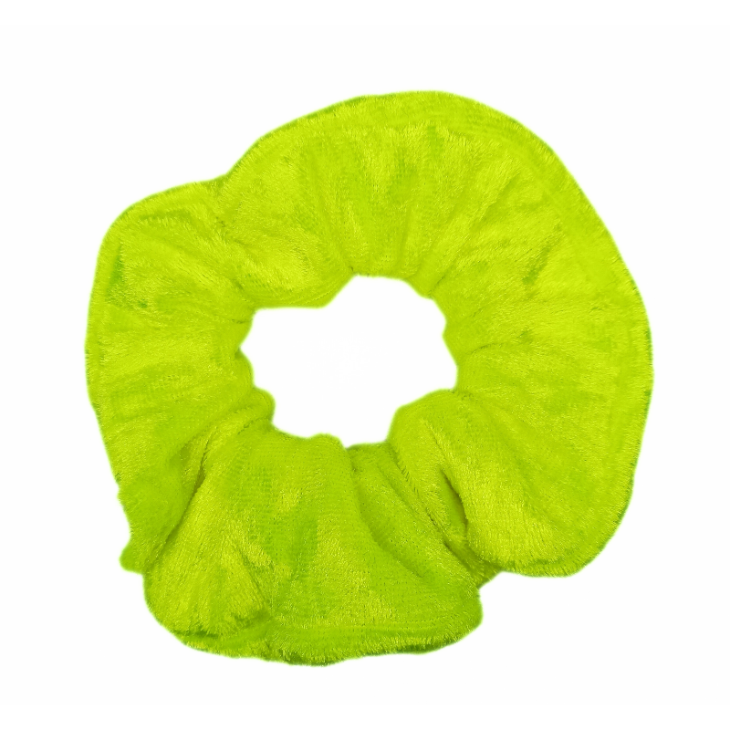 Neon Yellow Velvet Scrunchie