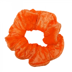 Neon Orange Velvet Scrunchie