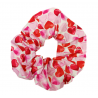 White Heart Scrunchie