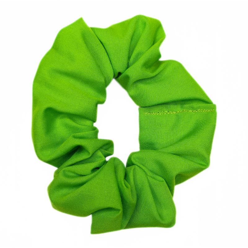 Plain Lime Green Scrunchie