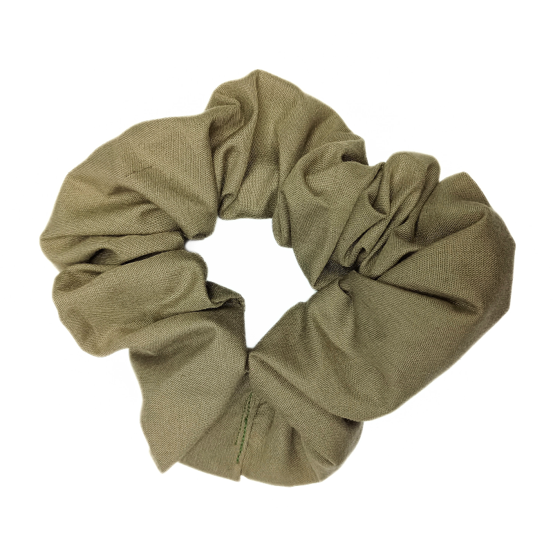 Plain Olive Green Scrunchie