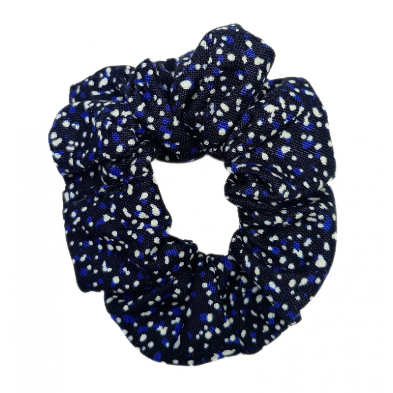 Navy Bioluminescence Glow in the Dark Mini Scrunchie