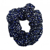 Navy Bioluminescence Glow in the Dark Mini Scrunchie
