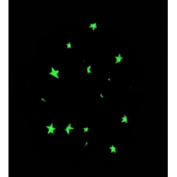 Glow in the Dark Orange Stars Halloween Mini Scrunchie
