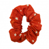 Glow in the Dark Orange Stars Halloween Mini Scrunchie