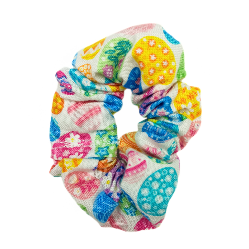 Multi Coloured Easter Eggs Mini Scrunchie
