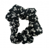 Black Ditsy Skull & Crossbones Mini Scrunchie