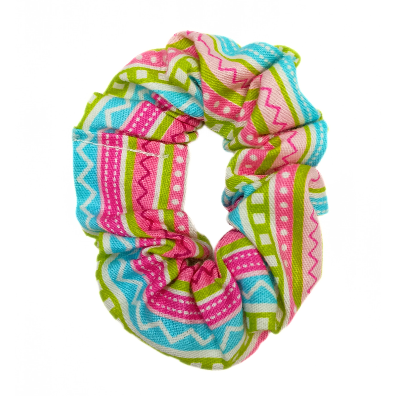 Zig Zag Stripe Mini Scrunchie