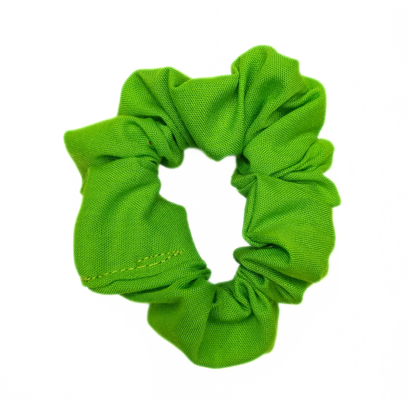 Plain Lime Green Mini Scrunchie