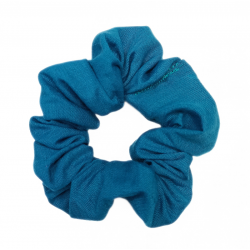 Plain Teal Mini Scrunchie