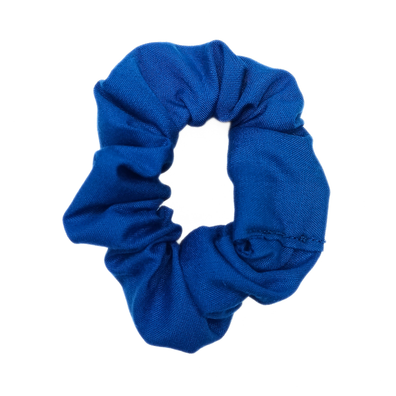 Plain Royal Blue Mini Scrunchie