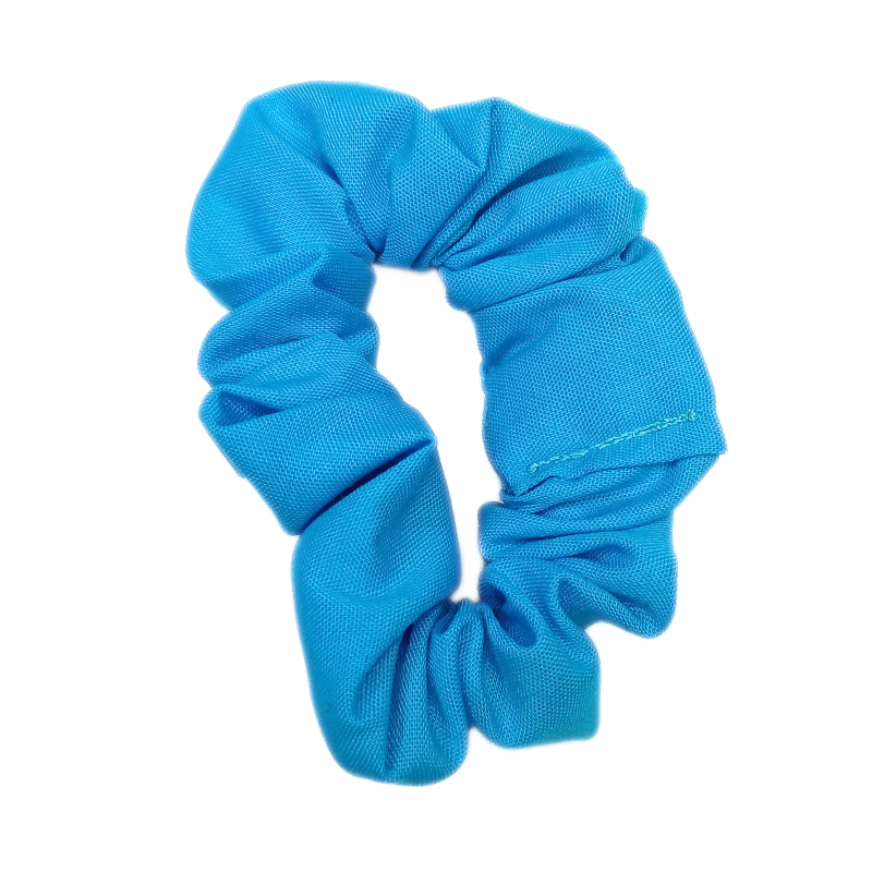 Plain Turquoise Mini Scrunchie