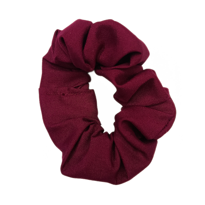 Plain Wine Mini Scrunchie