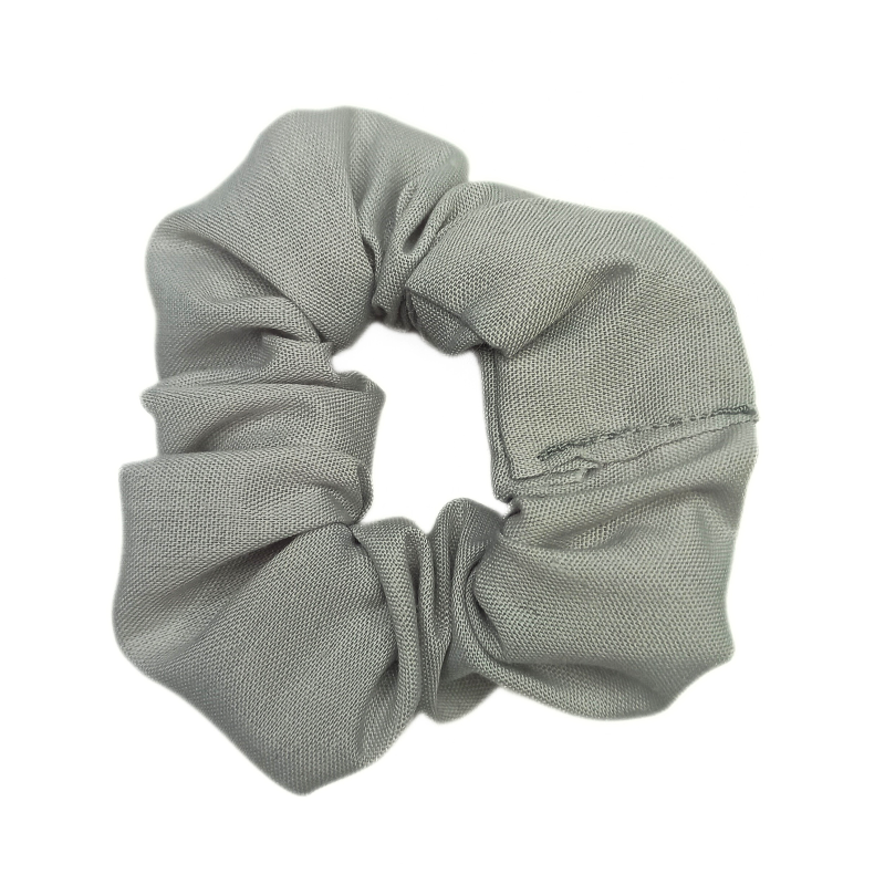 Plain Light Grey Mini Scrunchie