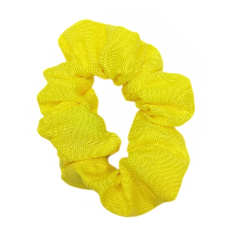 Plain Yellow Mini Scrunchie