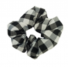 Black Gingham Mini Scrunchie