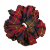 Burgundy, Brown, Red, Navy and Gold Tartan Mega Scrunchie