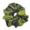 Yellow and Grey Tartan Mega Scrunchie