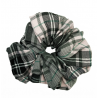 Pink and Grey Tartan Mega Scrunchie