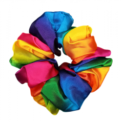 Satin Rainbow Mega Scrunchie