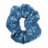 Twilight Blue Snowdrops Scrunchie