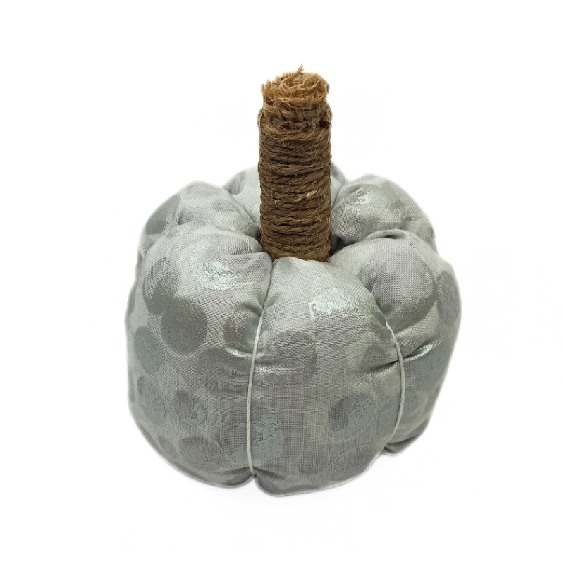 Silver Metallic Scented Fabric Pumpkin