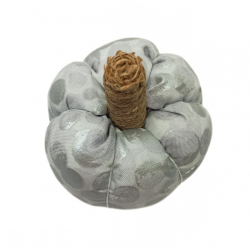 Silver Metallic Scented Fabric Pumpkin
