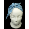 Winter Blue Snowflakes Self Tie Headband