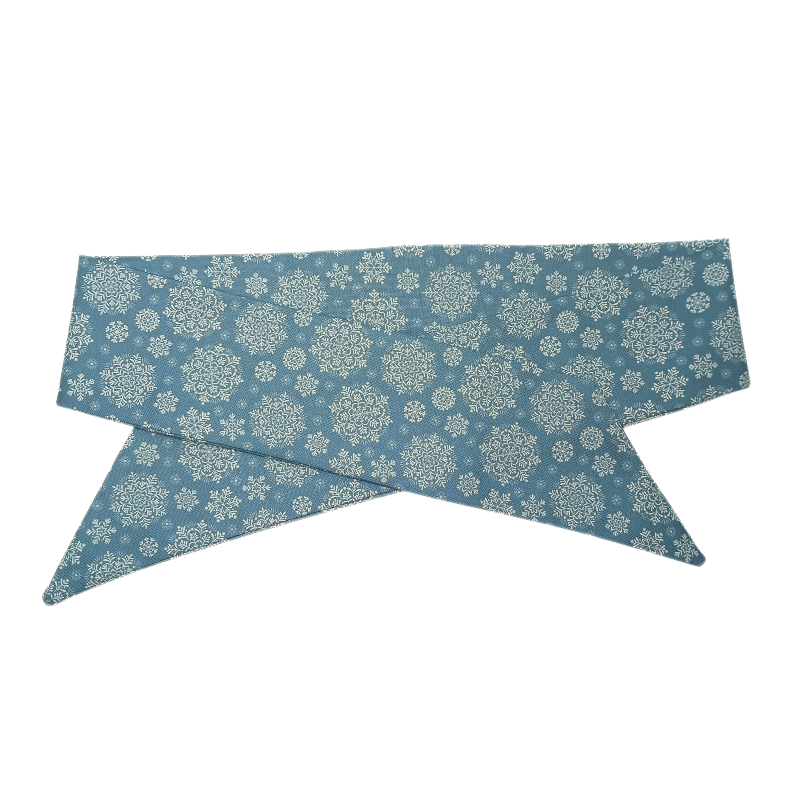 Winter Blue Snowflakes Self Tie Headband