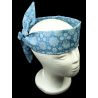 Winter Blue Snowflakes Self Tie Headband