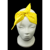 Yellow Polka Dots Self Tie Headband