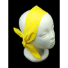 Yellow Polka Dots Self Tie Headband