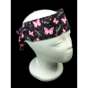 Pink Ribbons & Butterflies Self Tie Headband
