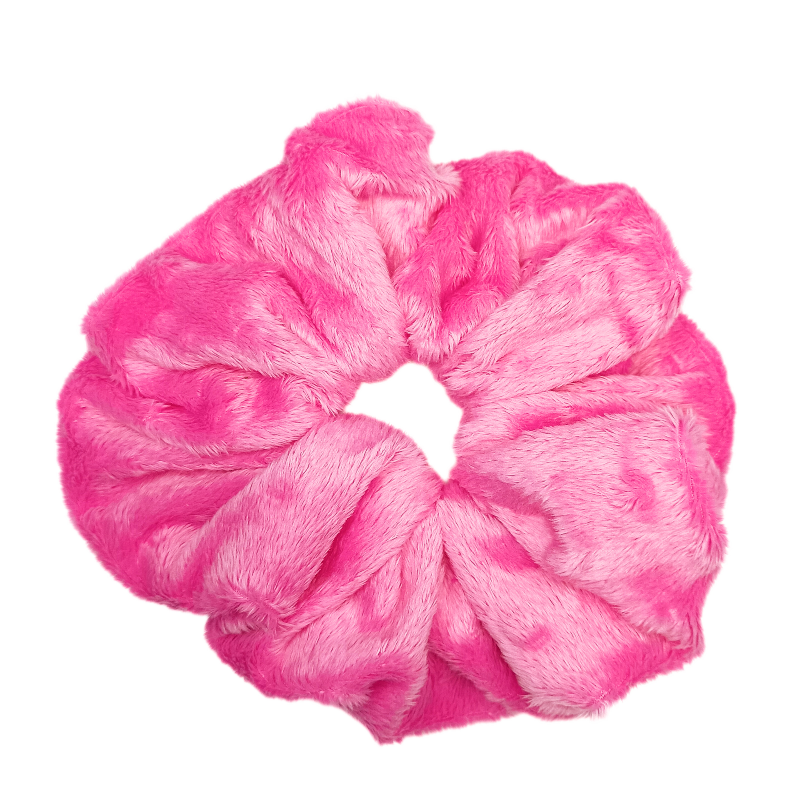 Pink Dimple Fleece Mega Scrunchie